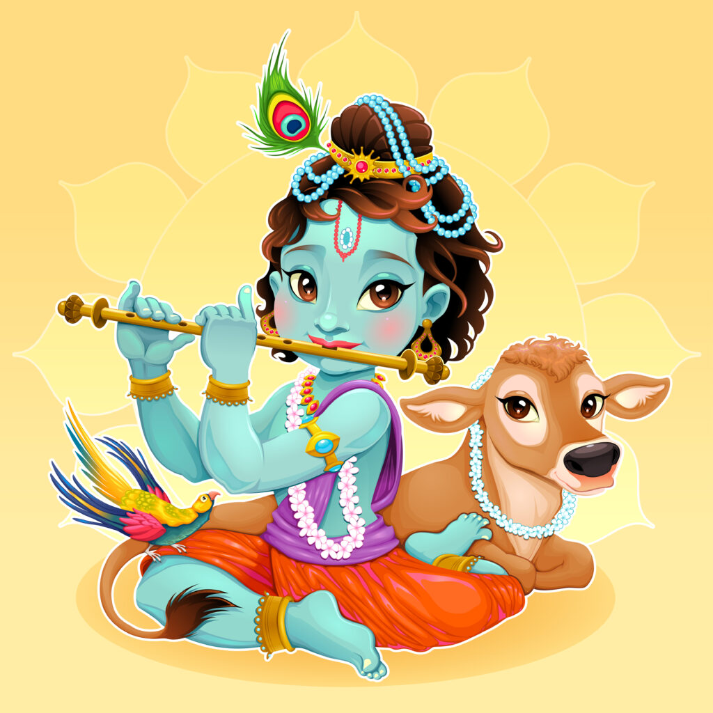  Krishna with Cow 